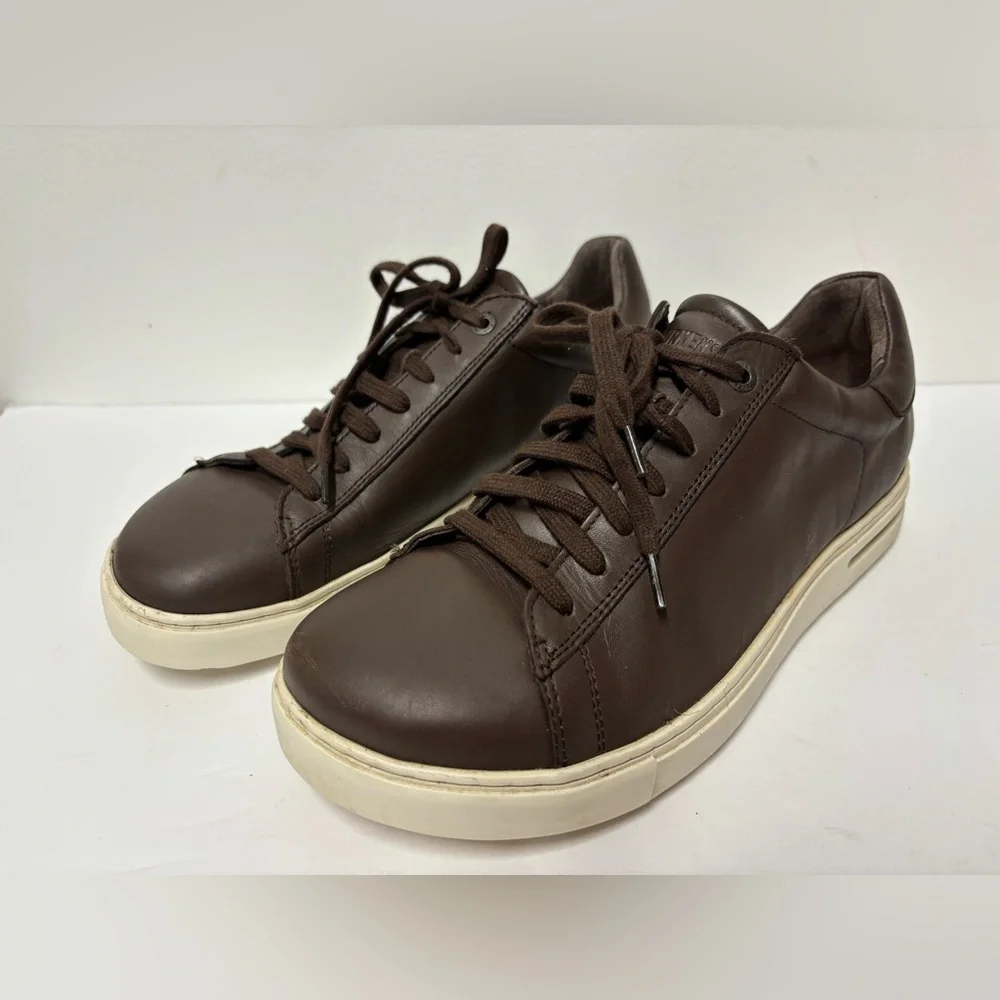 BIRKENSTOCK Bend Low Roast Brown Leather Lace Up Sneakers Mens 9 Women’s 11